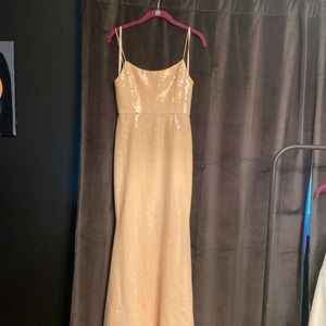 Alex Perry Sequin Mermaid Gown Light Pink Size 10